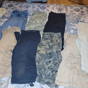Men's Jean shorts, basketball shorts, swimshorts